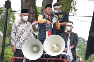 Uu Ruzhanul Bersama Buruh Serukan Dukungan untuk Rakyat Palestina