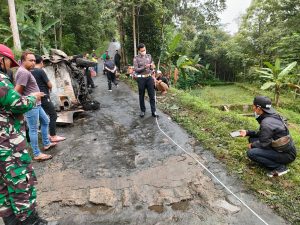 Mobil Hilang Kendali Tabrak Pohon lalu Terbakar