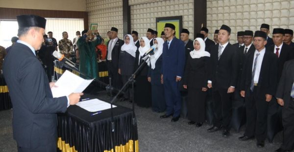 Panwascam se-Kabupaten Ciamis Dikukuhkan, Ini Pesan Sekda