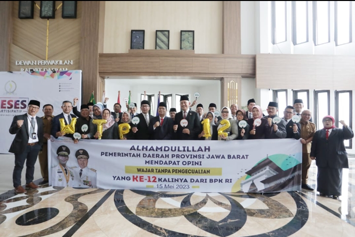 Jabar Sabet Opini WTP  Ke-12 dari BPK RI