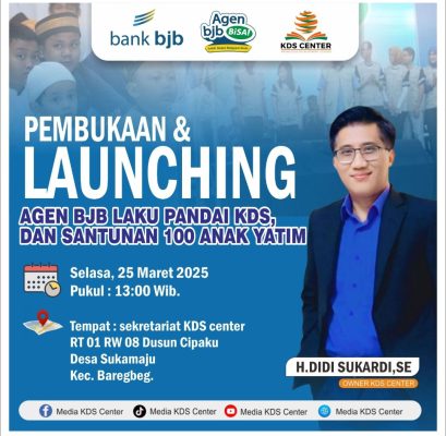 KDS Centre Luncurkan Agen BJB Laku Pandai, Ini Tujuannya